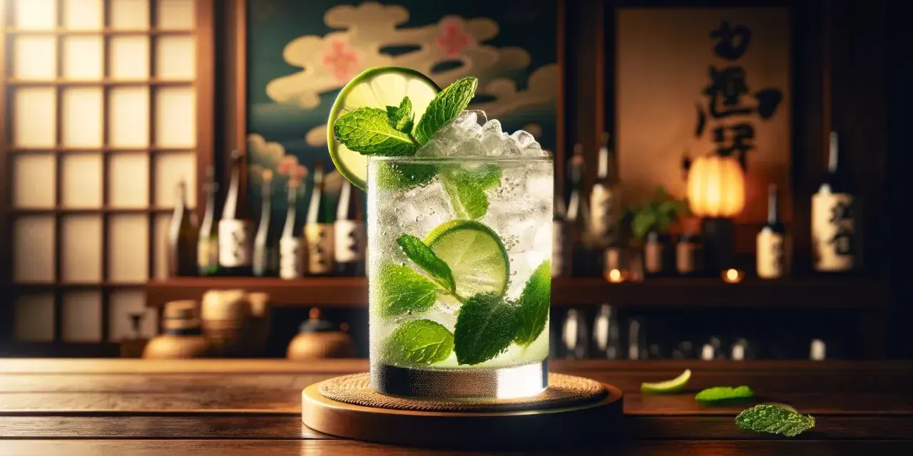 Orzeźwiający drink z limonką i miętą, jakby stworzony z wina z ryżu martini. Idealny na letnie wieczory w klimatycznym barze.
