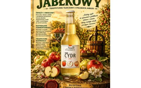 Czy cydr ma datę ważności? Ten naturalnie fermentowany cydr jabłkowy, tłoczony z polskich jabłek, zachwyca smakiem.