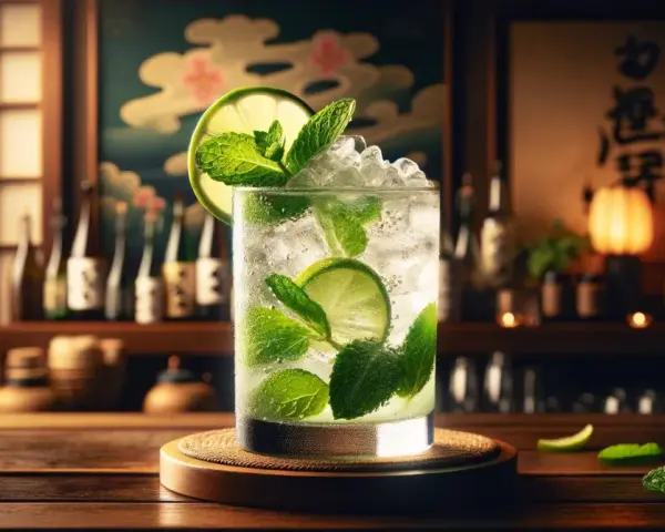 Orzeźwiający drink z limonką i miętą, jakby stworzony z wina z ryżu martini. Idealny na letnie wieczory w klimatycznym barze.